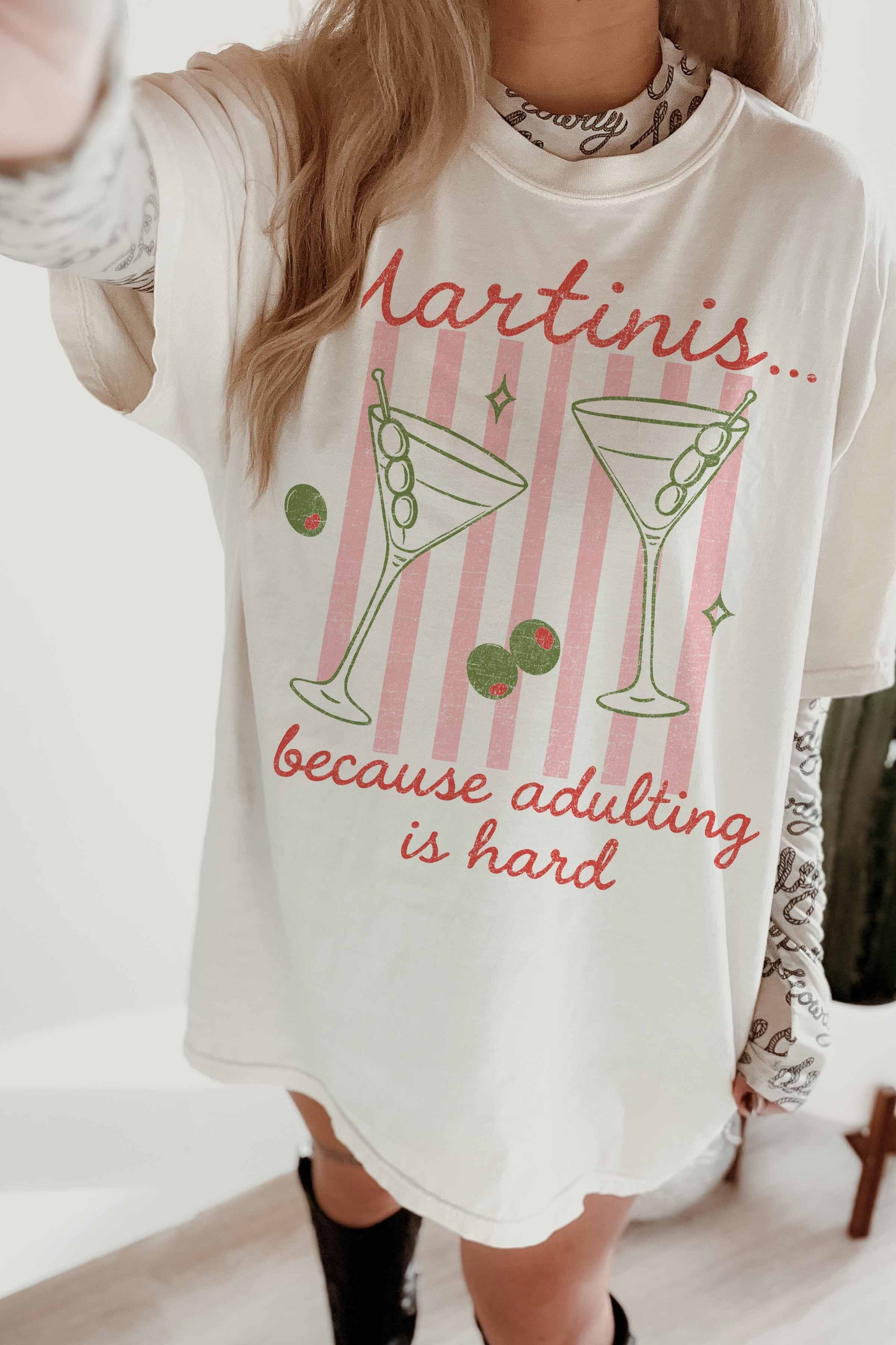 Martinis Oversized Tee