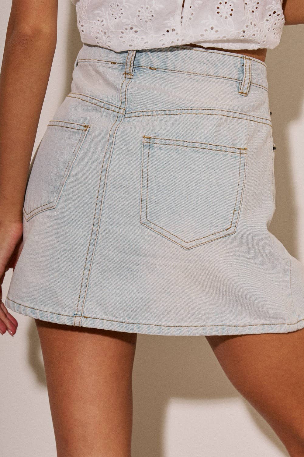Parke Denim Mini Skirt