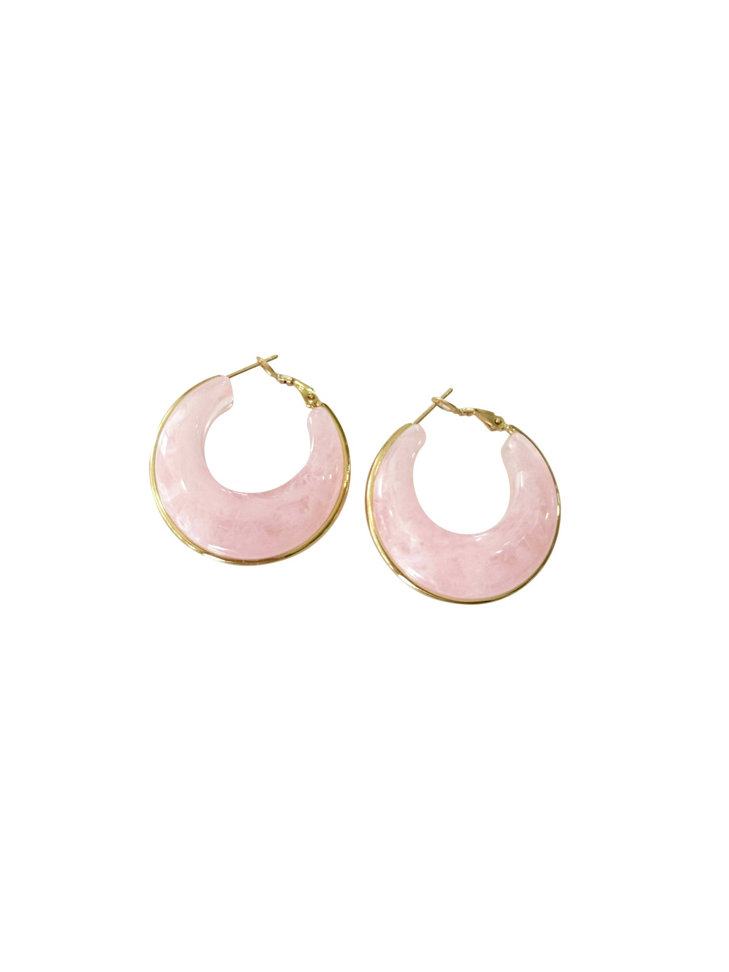 Kansas Pink hoop Earring