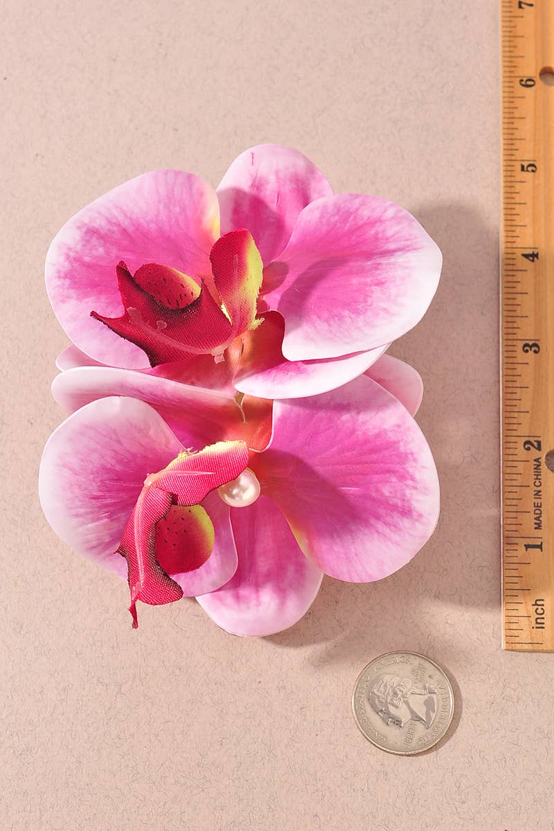 Orchid Flower Hair Clip