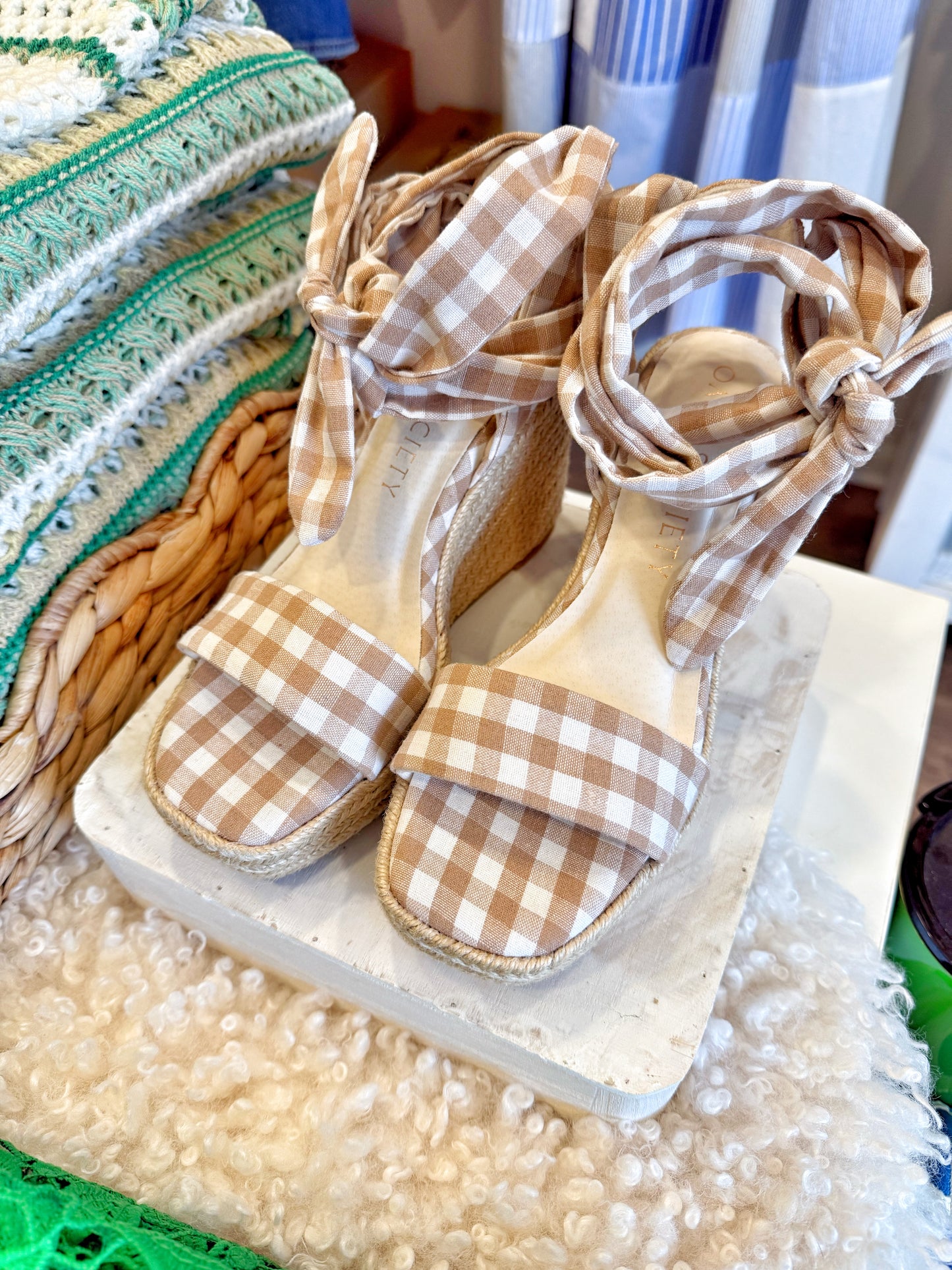 Frida Gingham Wedges