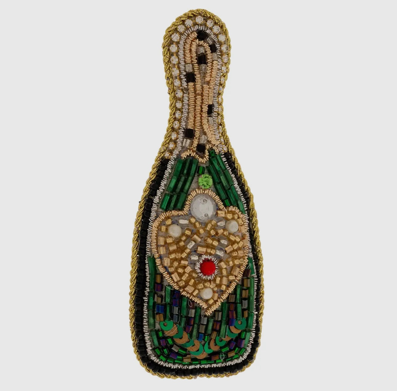 Champagne bottle ornament