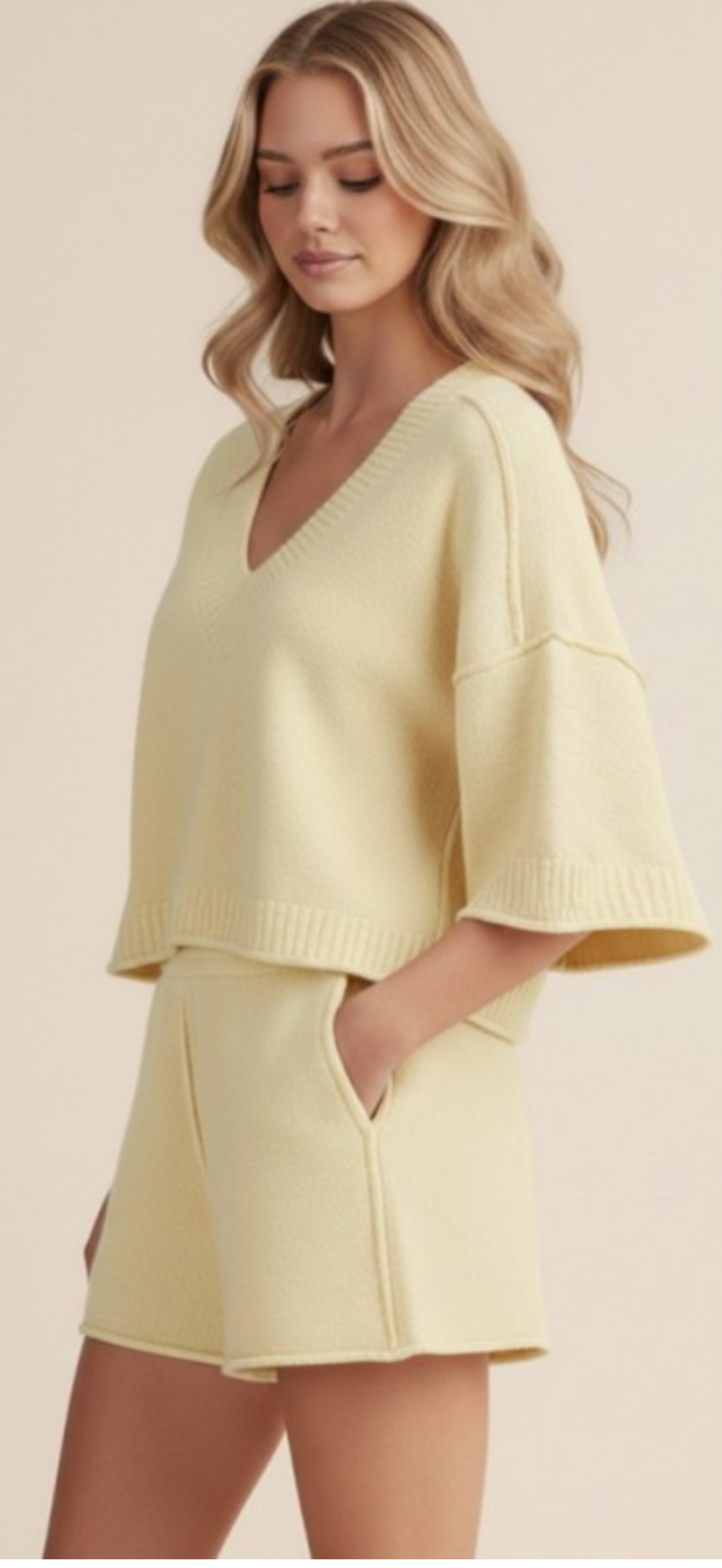 Wilda Lemon Knit Shorts