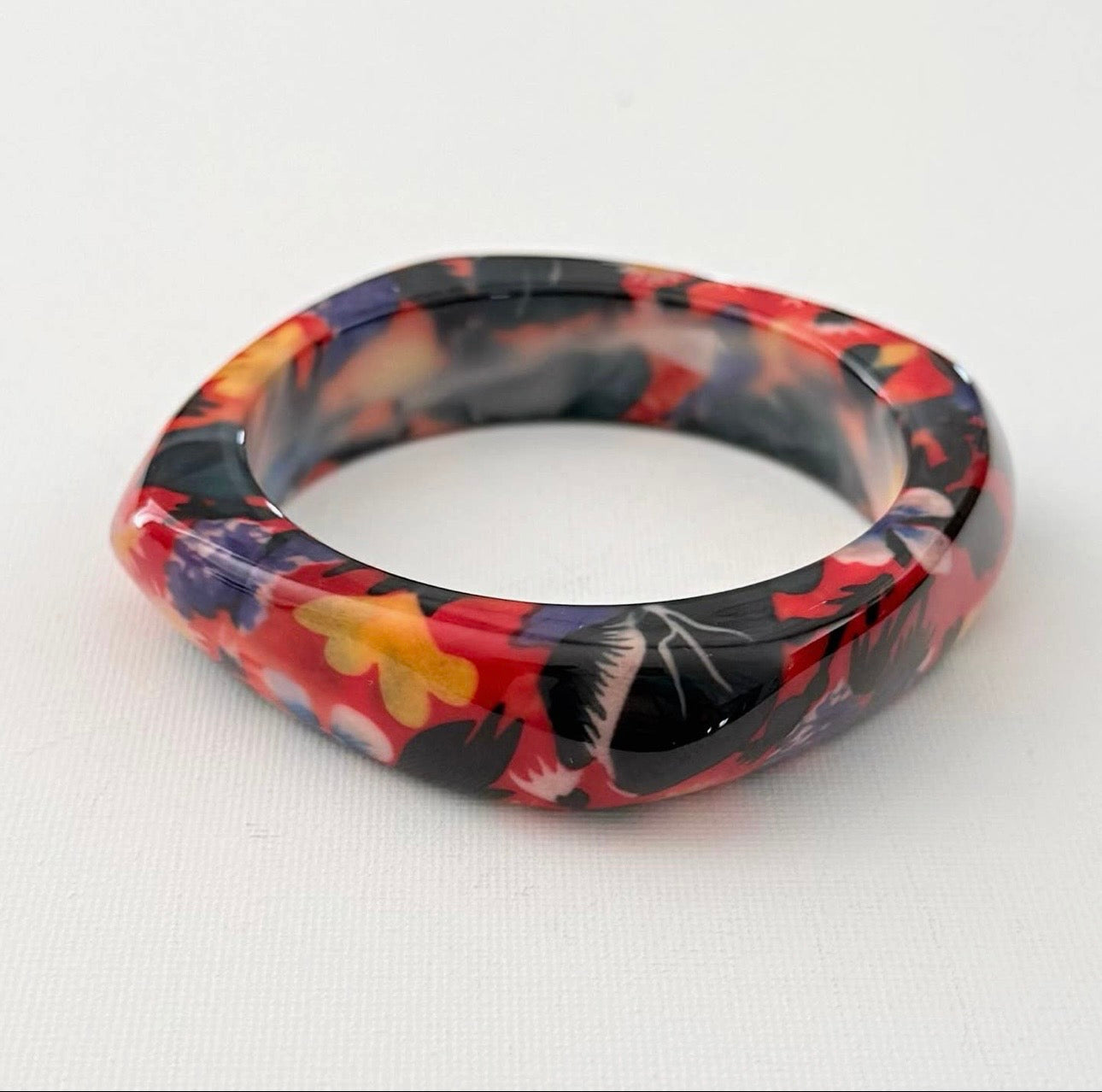 Floral Bangle Bracelet