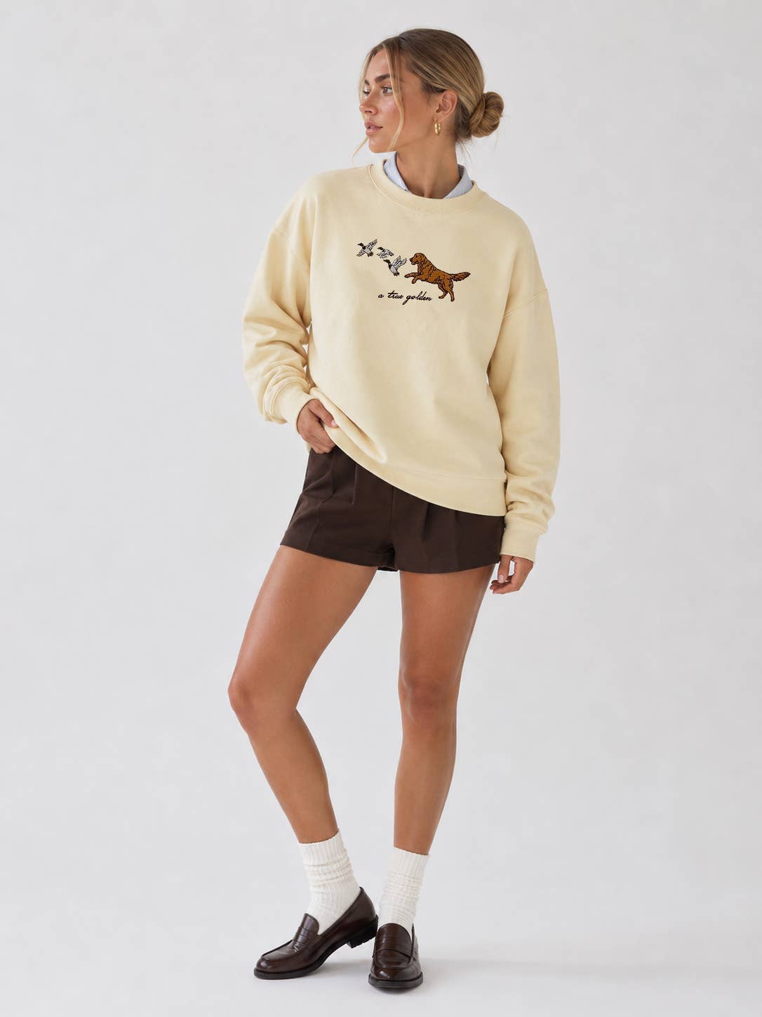 A True Golden Retriever Embroidered Sweatshirt