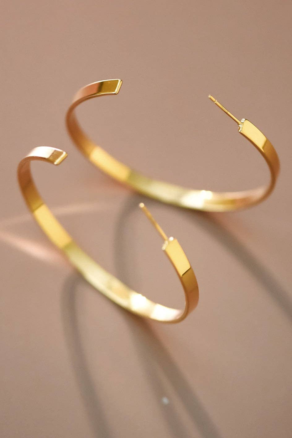 18K Gold PVD Plated Hoop Earrings