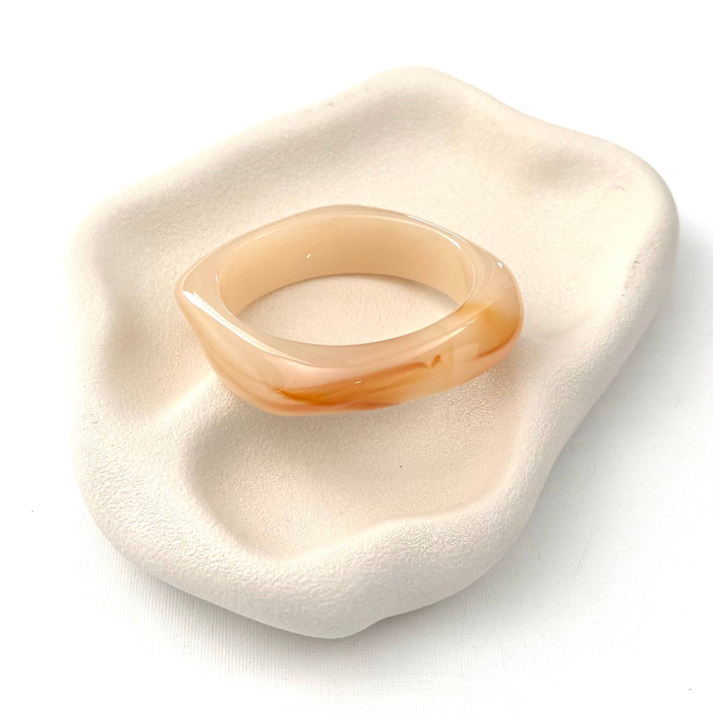 Swirl Acrylic Bangle Jewellery | Cream
