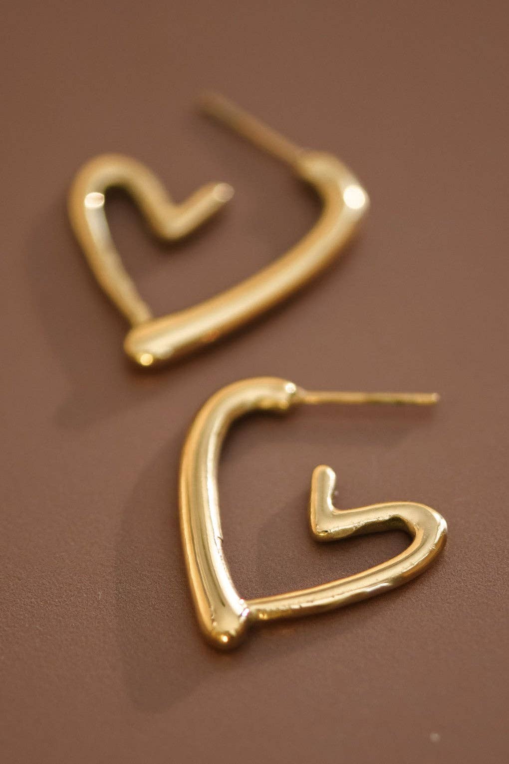 18K Gold Plated Waterproof Stainless Steel Hoop Earrings