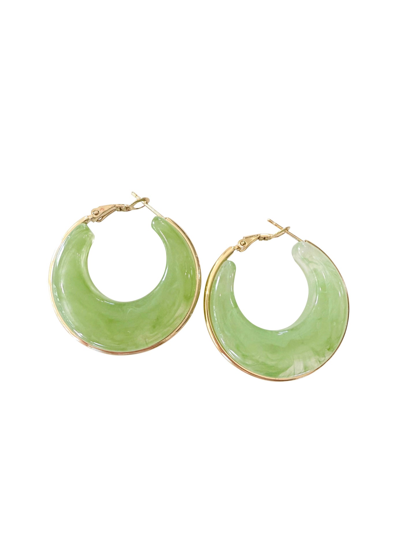 Kansas Green hoop Earring