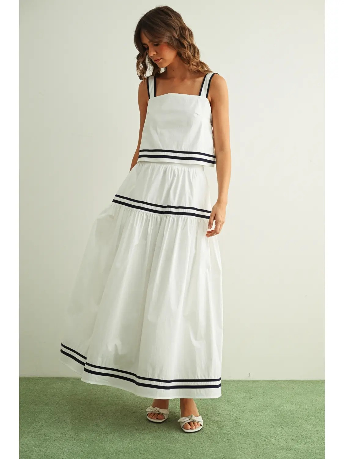 In the Navy Tiered Skirt