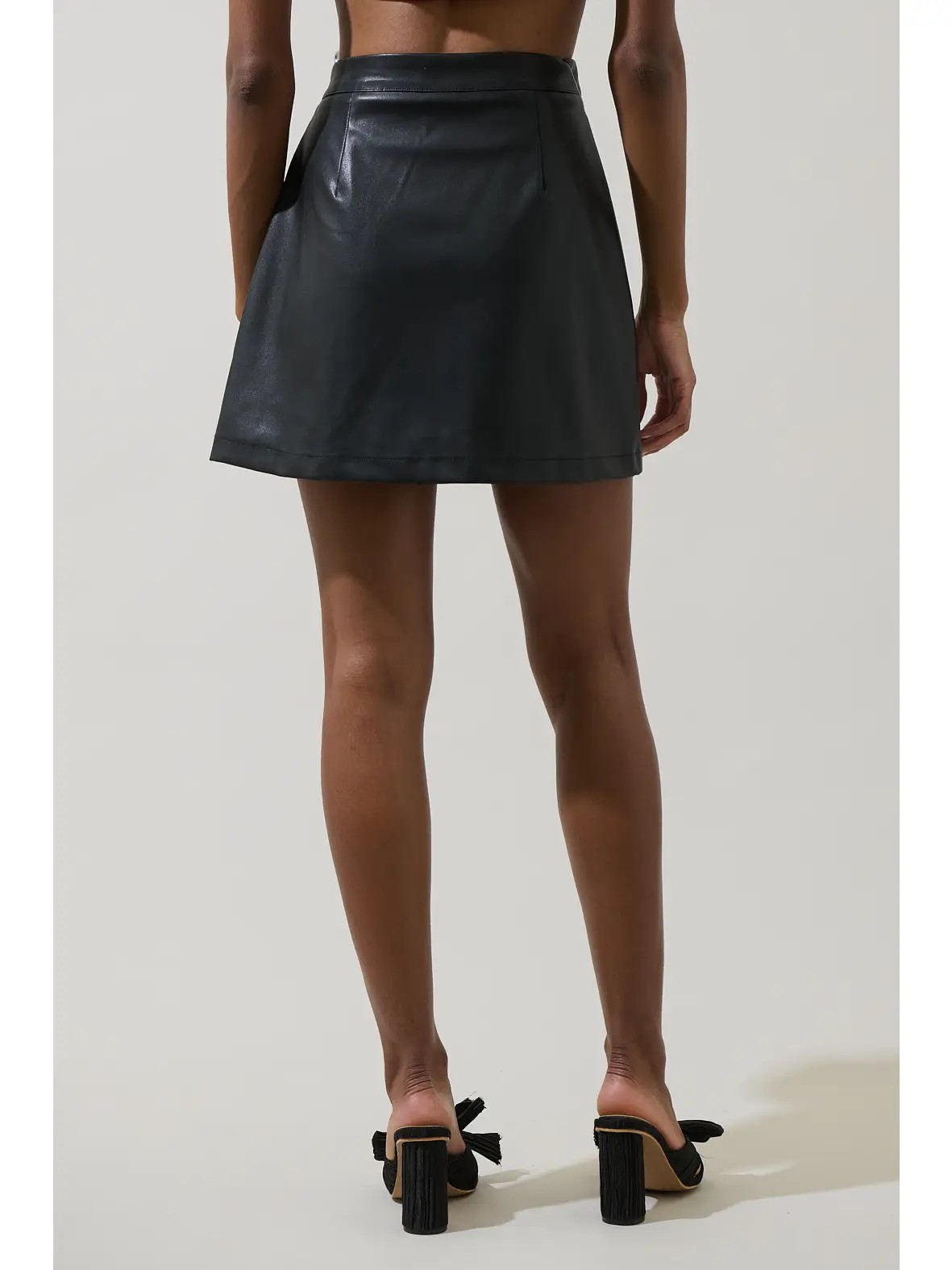 Alonde Pleather Mini Skirt