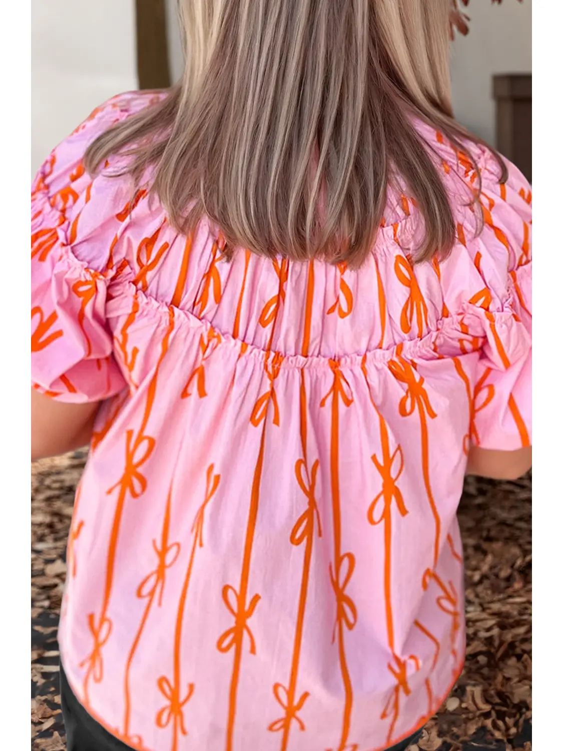 Sorbet Bowknot Blouse