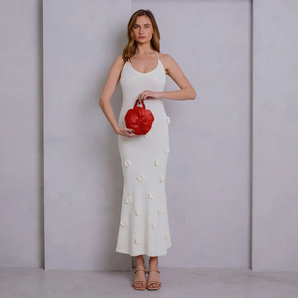 Monroe Fuchsia Flower Bag