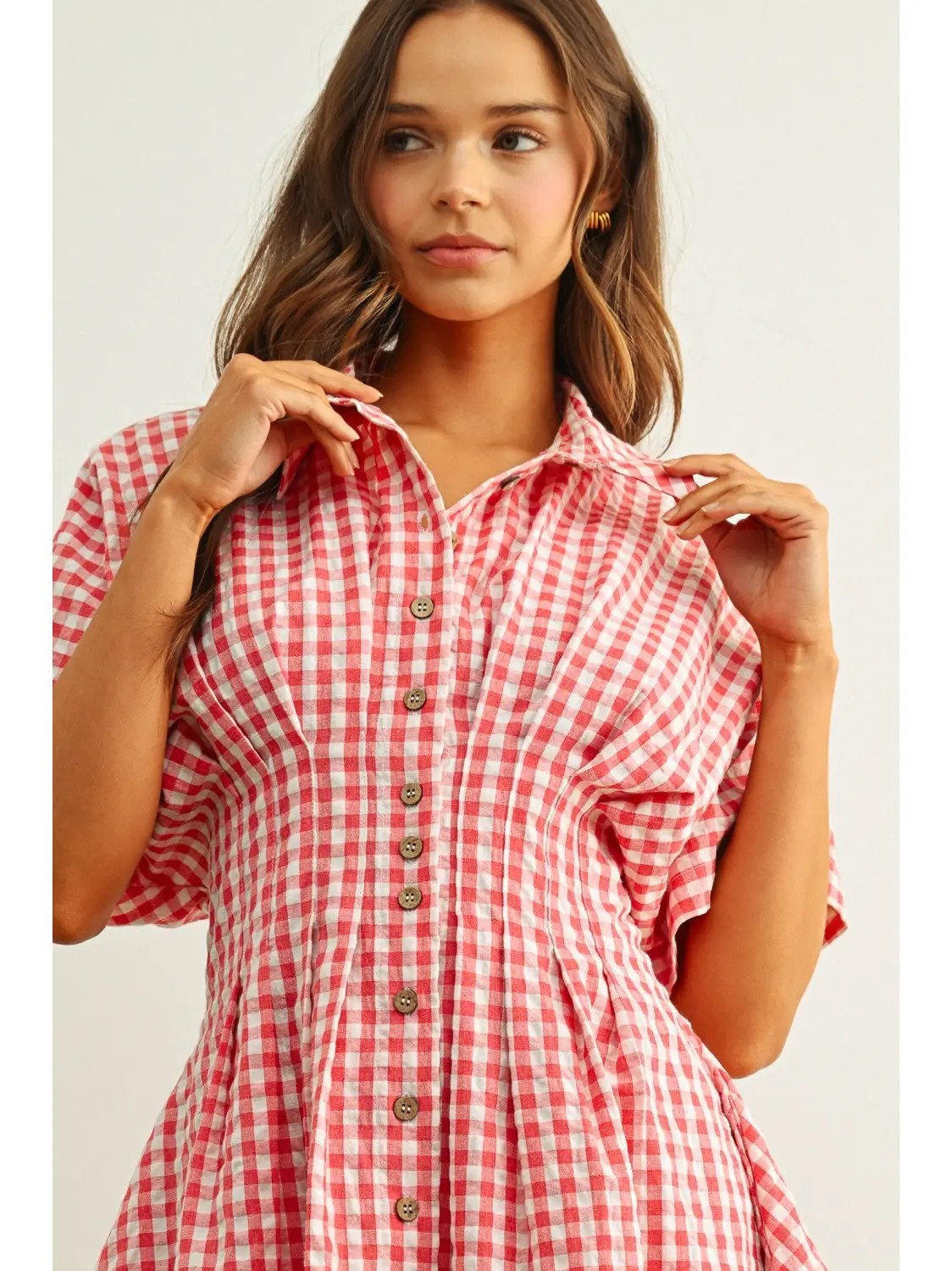Virginia Gingham Shirt Dress