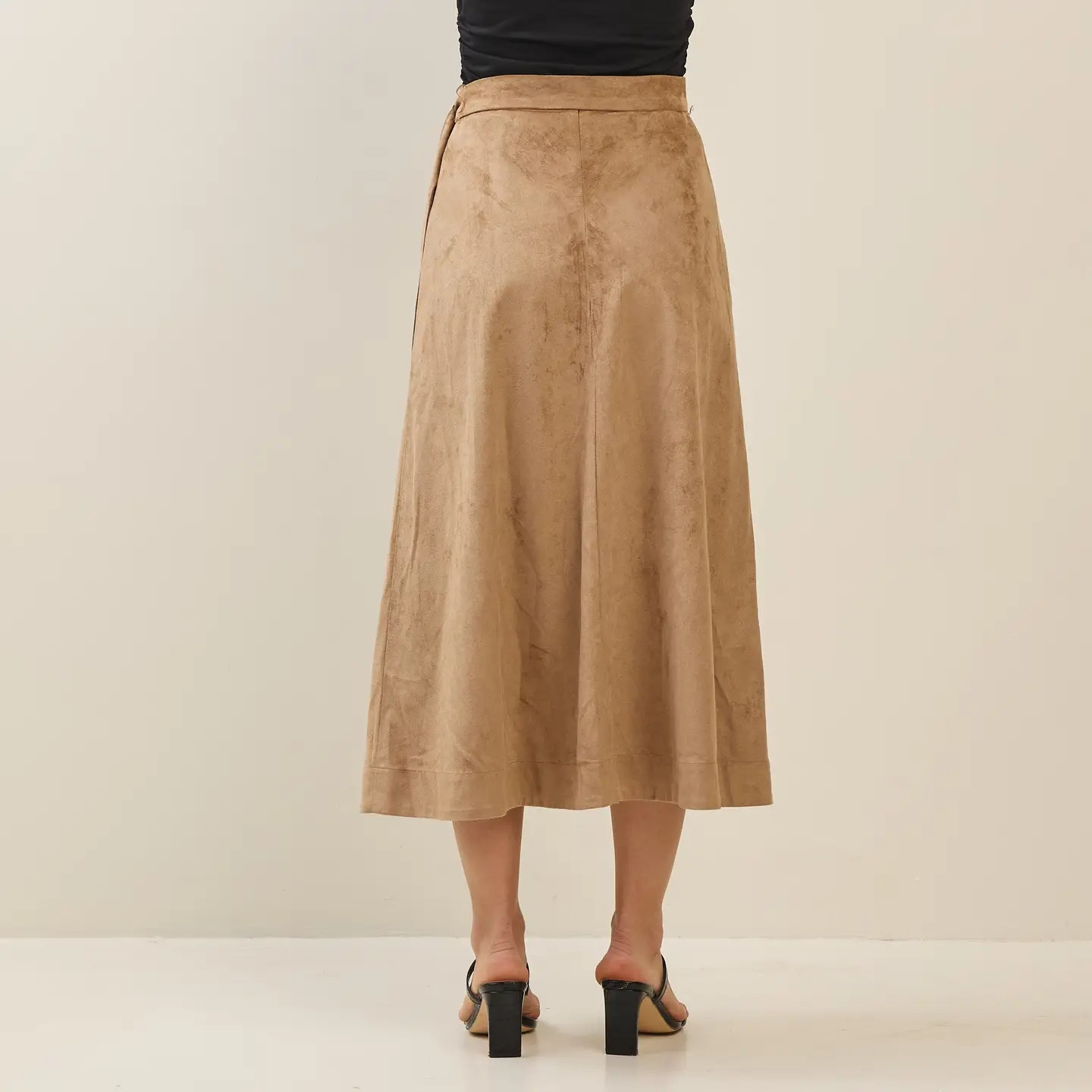 Raegan Belted Suede Skirt