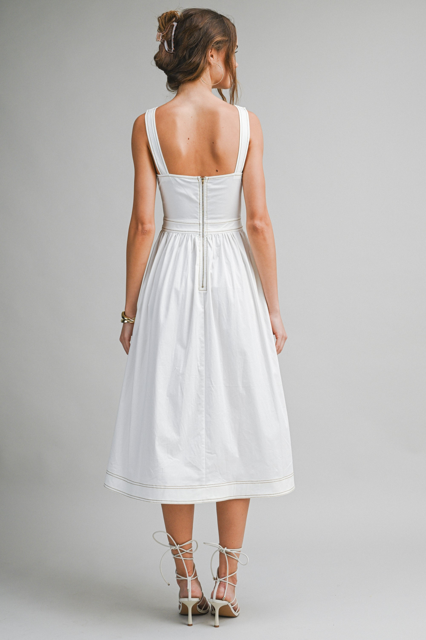 Cecille Button Midi Dress