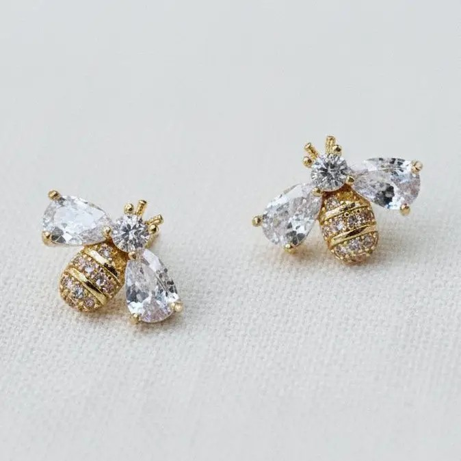 Mini Bee Stud Earrings