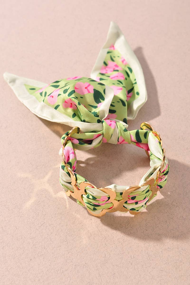 Floral Scarf Bracelet