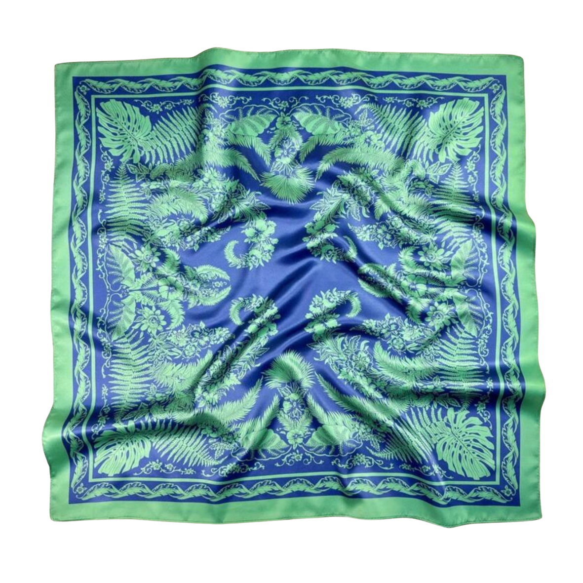 Tropical Leaf Print Fern Bandana Scarf