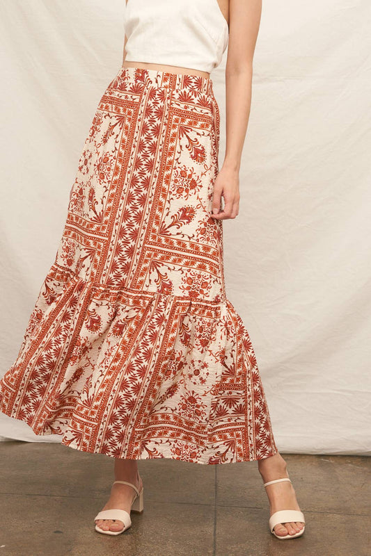 Ibiza Printed Maxi Skirt