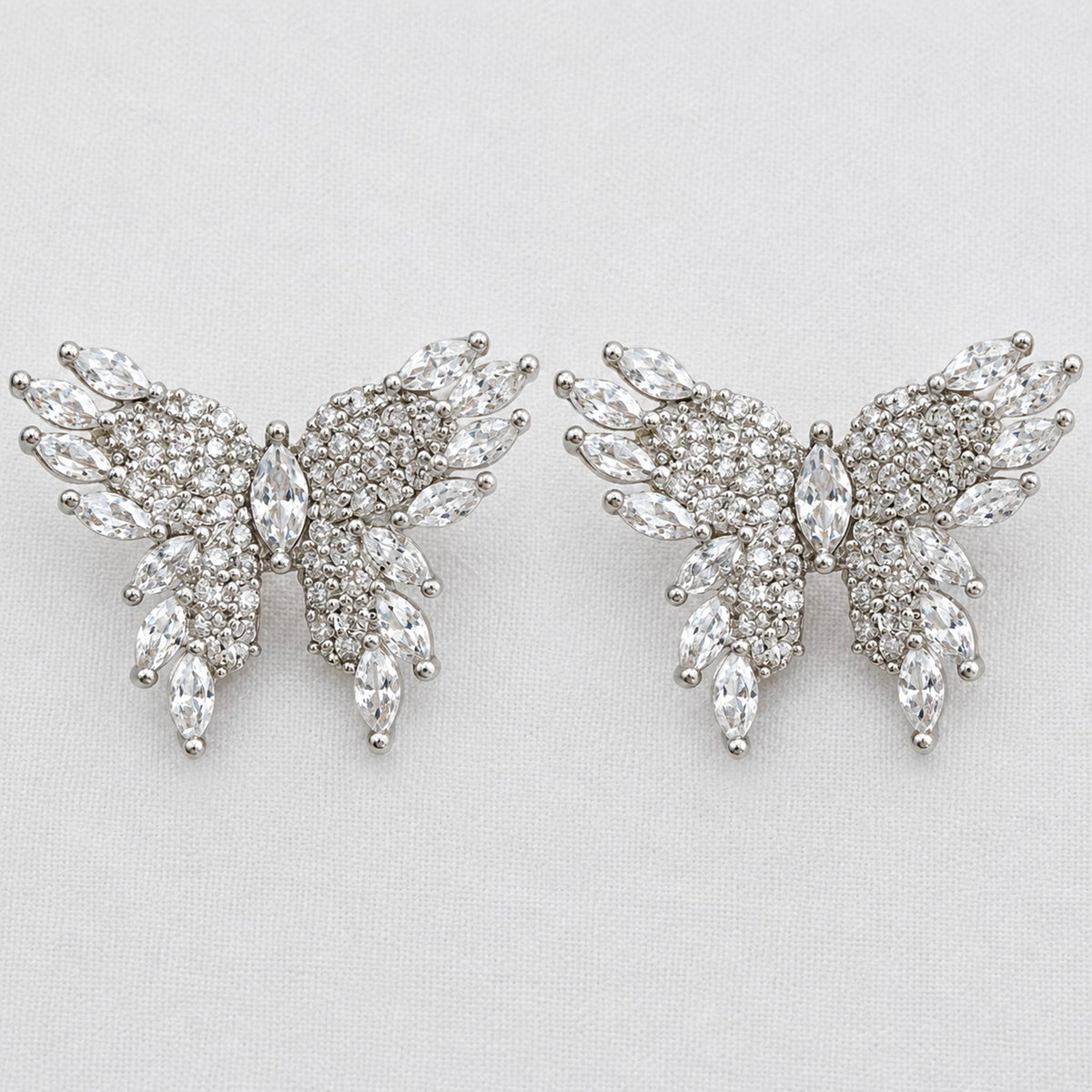 Butterfly Crystal Zirconia Earrings