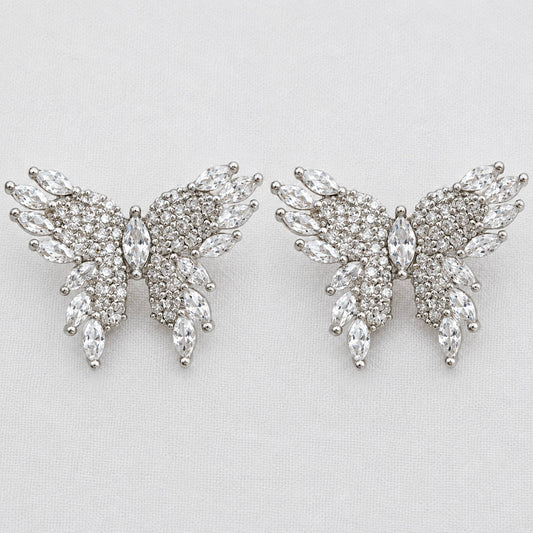 Butterfly Crystal Zirconia Earrings
