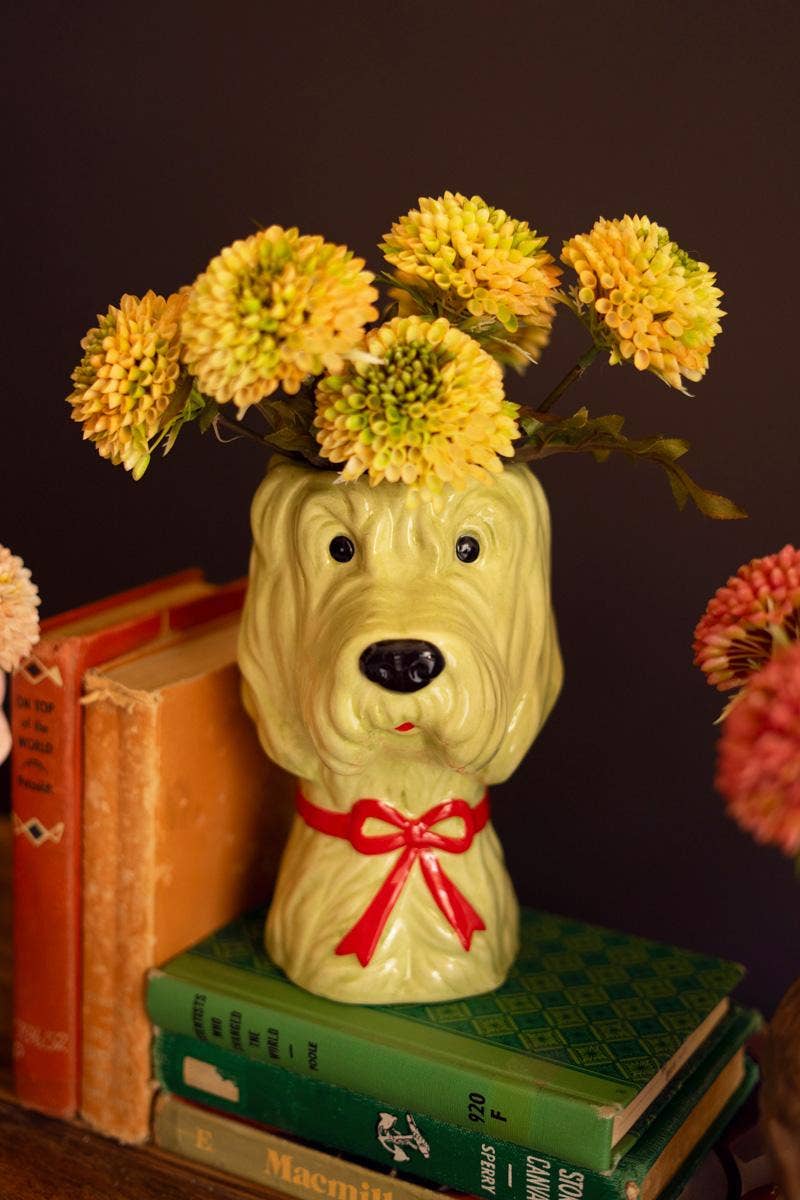 Doggie Vase w/ Bow