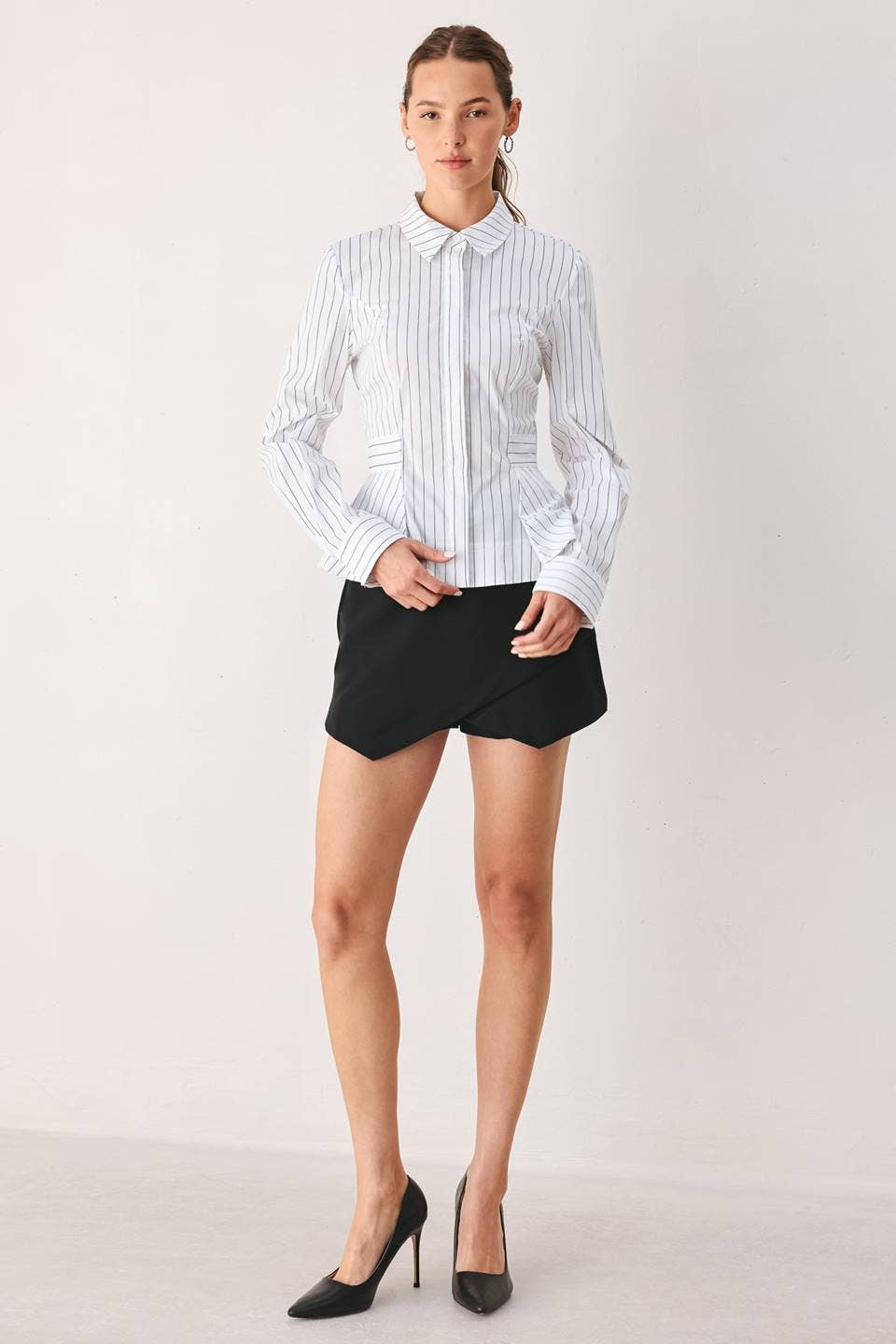 Valencia Stripe Peplum Blouse