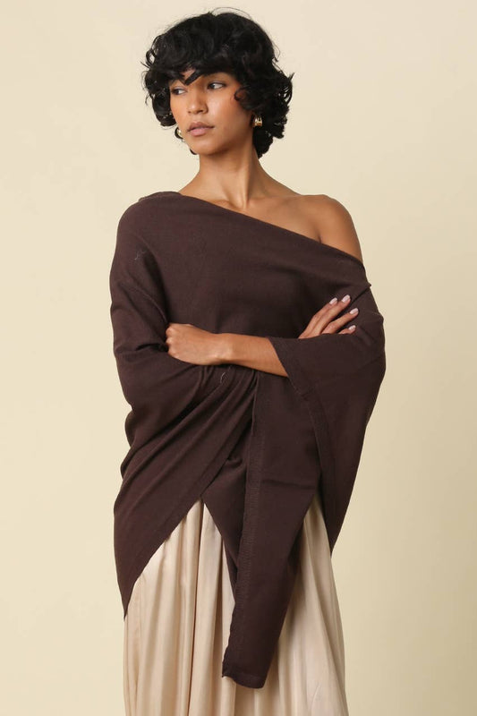 Claire Asymmetrical Knit Poncho