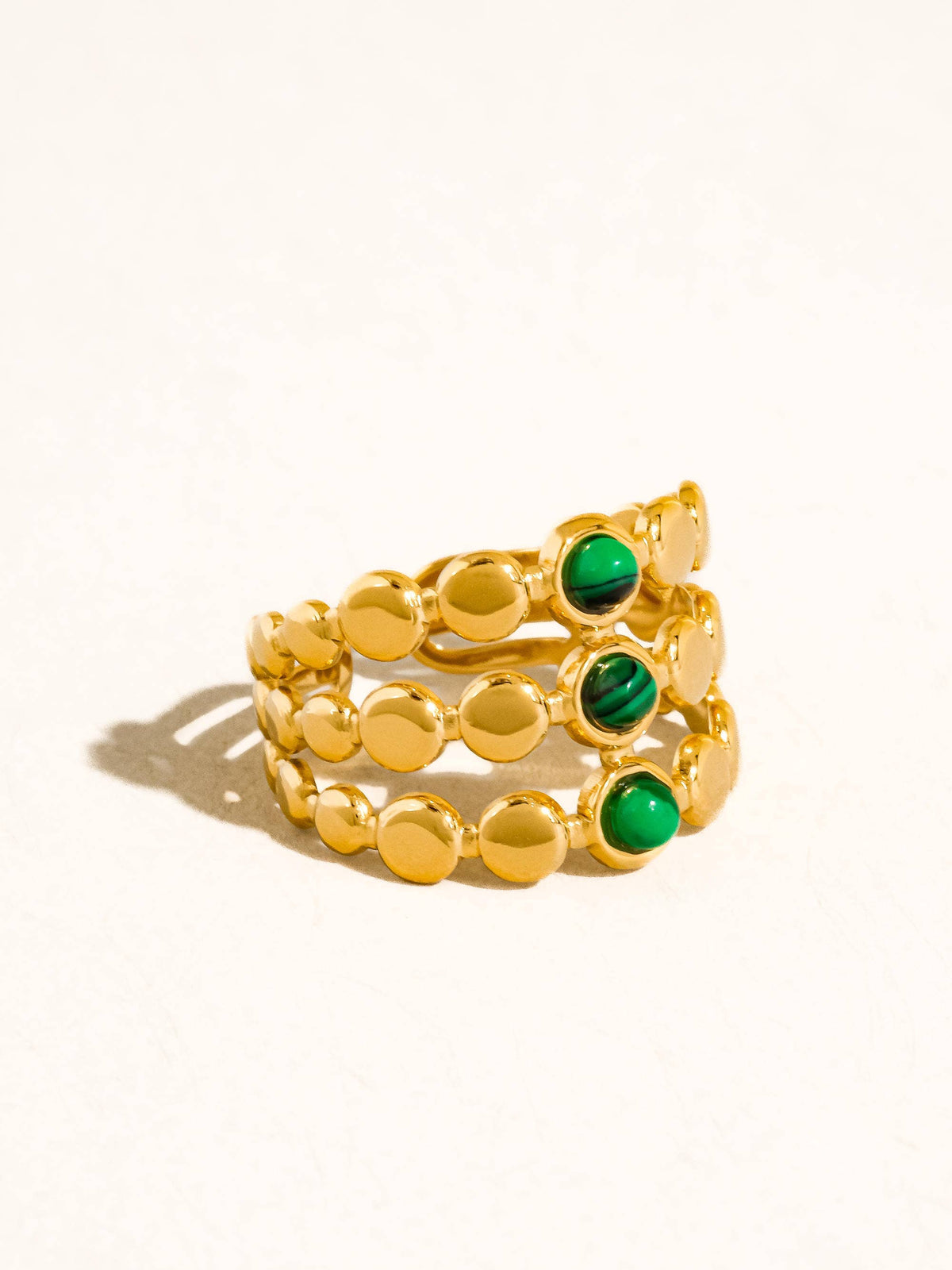 Quest 18K Gold Stone Beaded Ring
