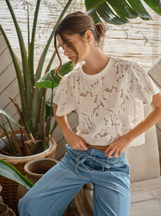 Maria Lace T Shirt
