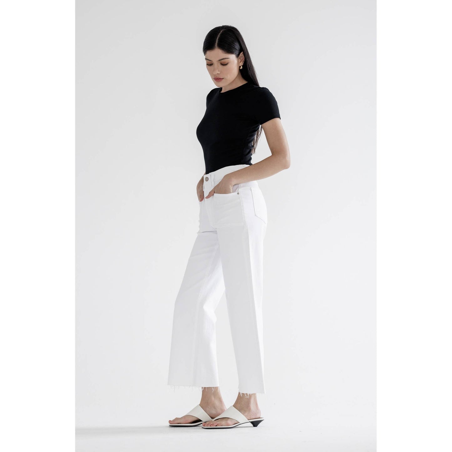 Lubec Cropped Wide Leg Jeans