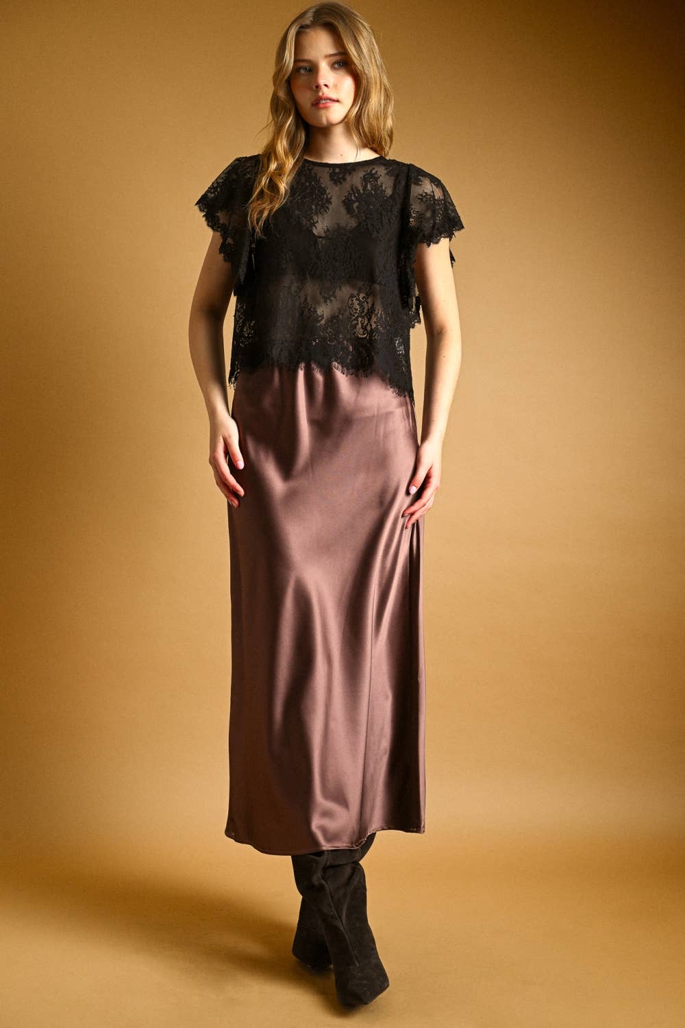 Brigette Scalloped Lace Top