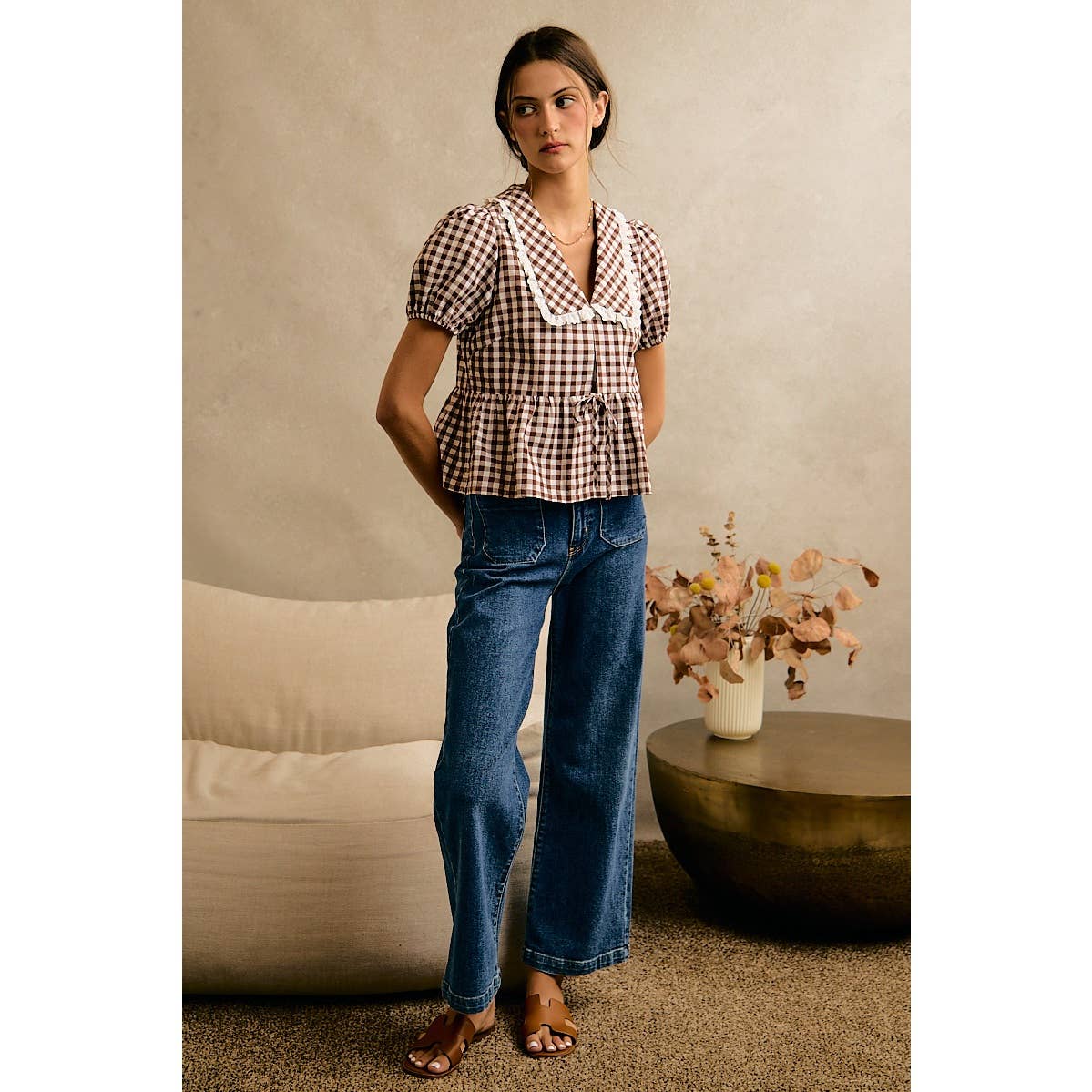 Pellegrino Gingham Blouse