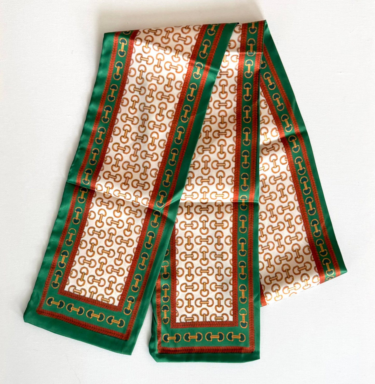 Sash Scarf Horsebit Print