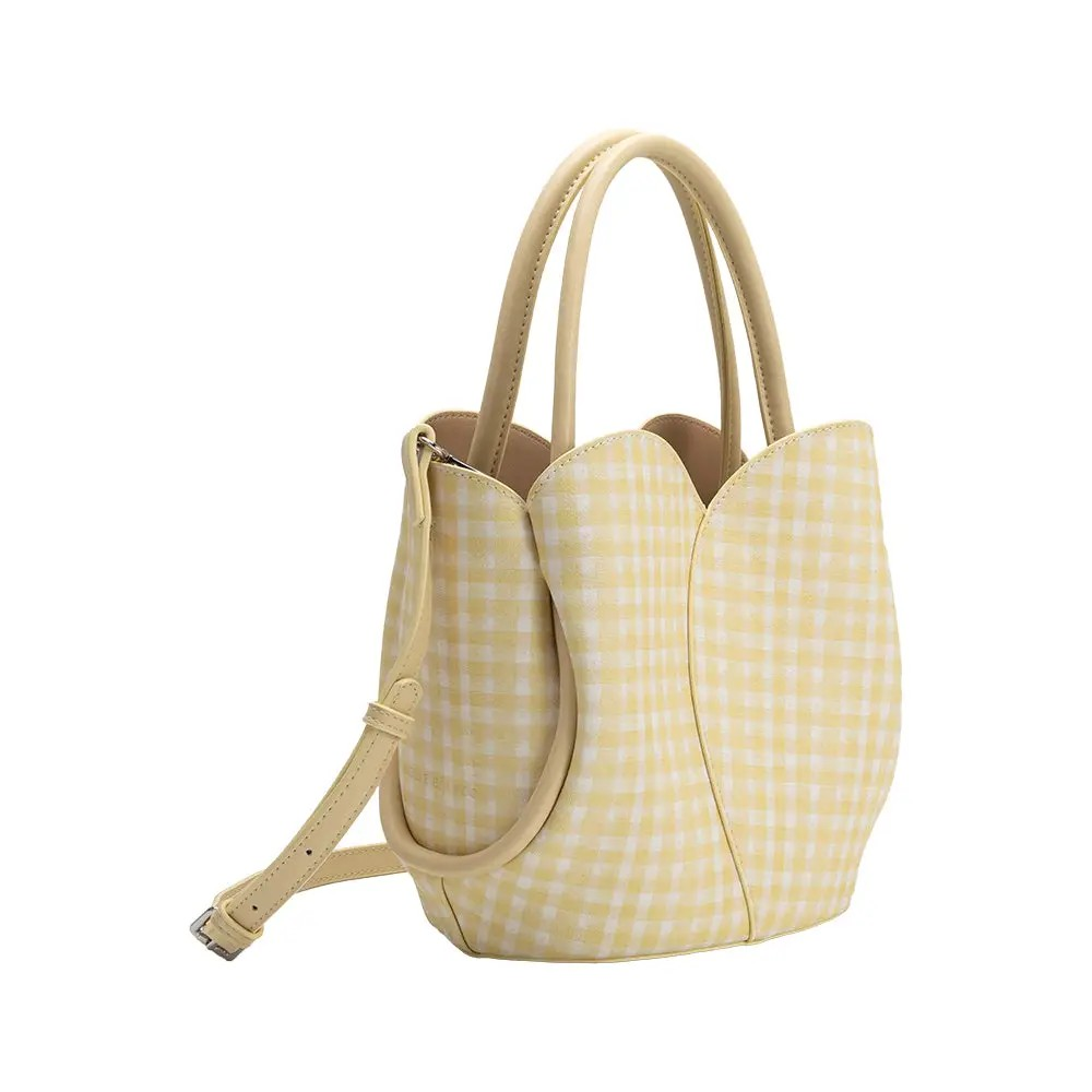 Gingham Tulip Handbag