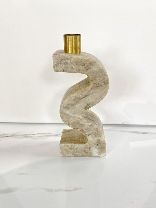 Curvy Stone Candleholder