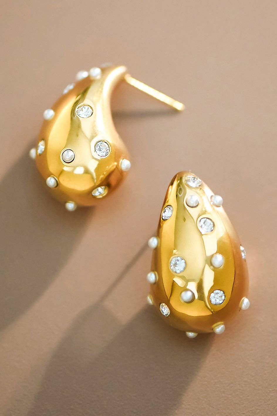 18K Gold PVD Plated Waterproof Stainless Steel Stud Earrings