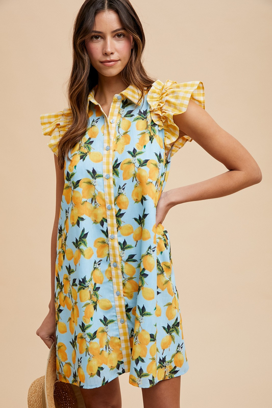 Dolce Vita Lemon Print Dress