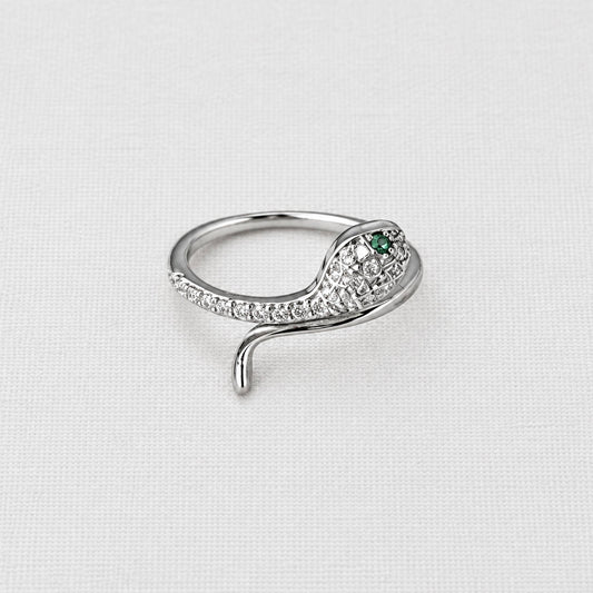 Serpent Cubic Zirconia Adjustable Ring