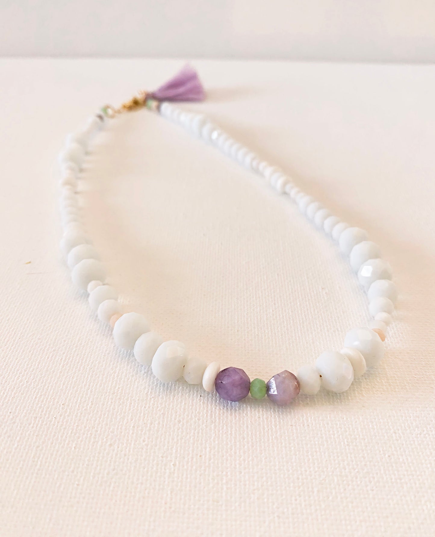 Lavender Mint Beaded Necklace