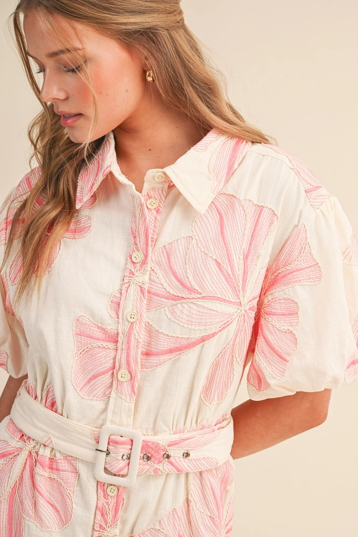 Charleston Floral Embroidered Dress