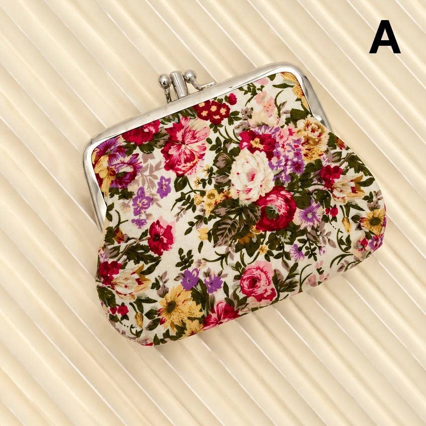 Vintage Floral Coin Pouch