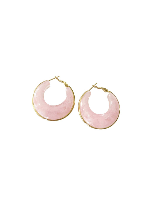 Kansas Pink hoop Earring