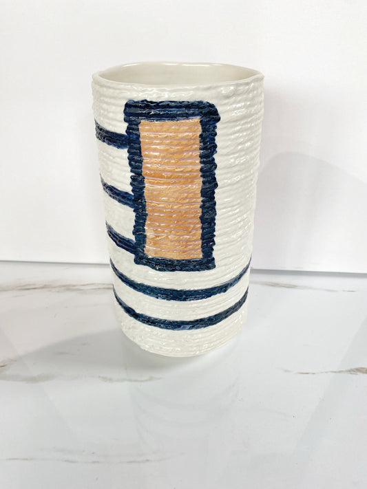 Navy & Terracota Vase