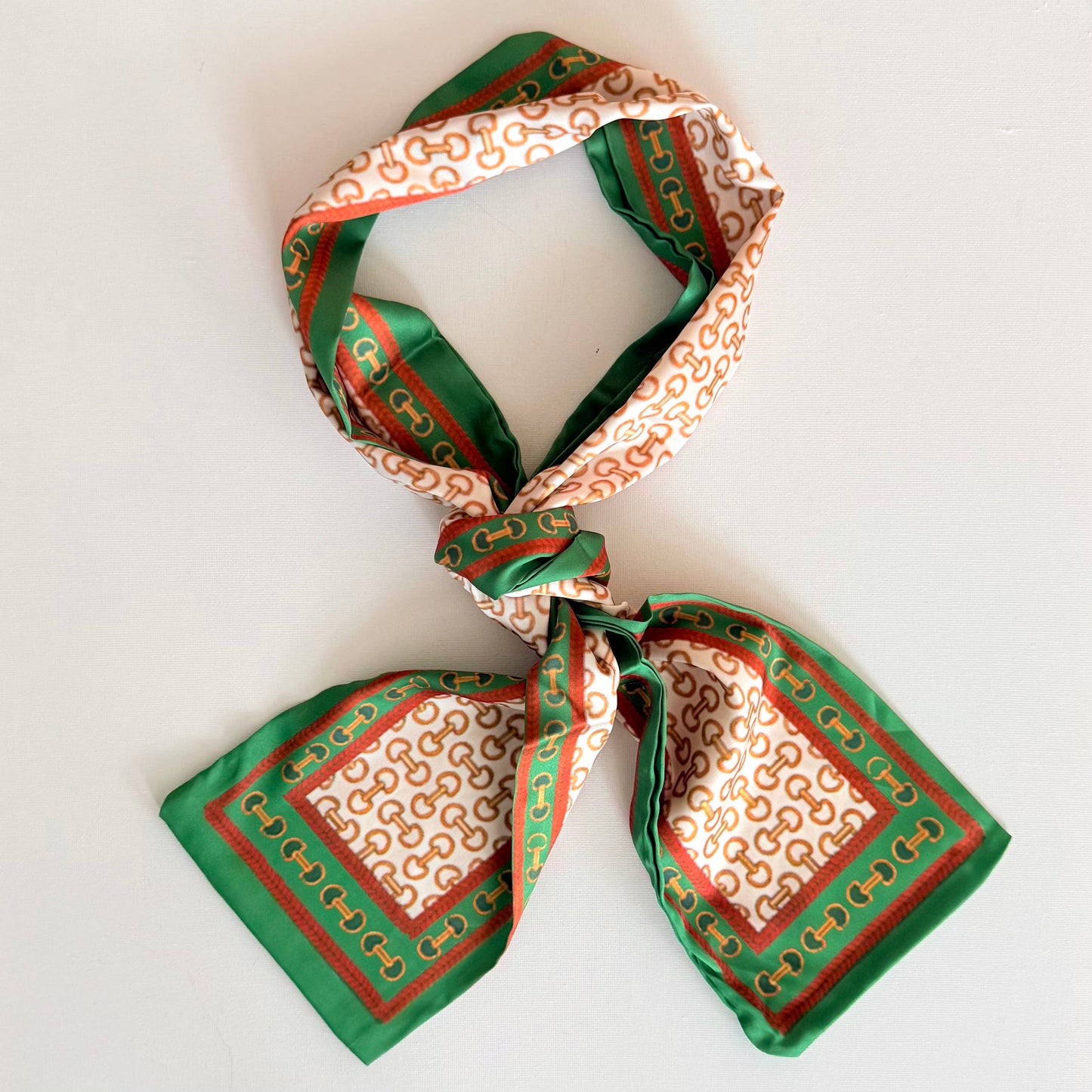 Sash Scarf Horsebit Print