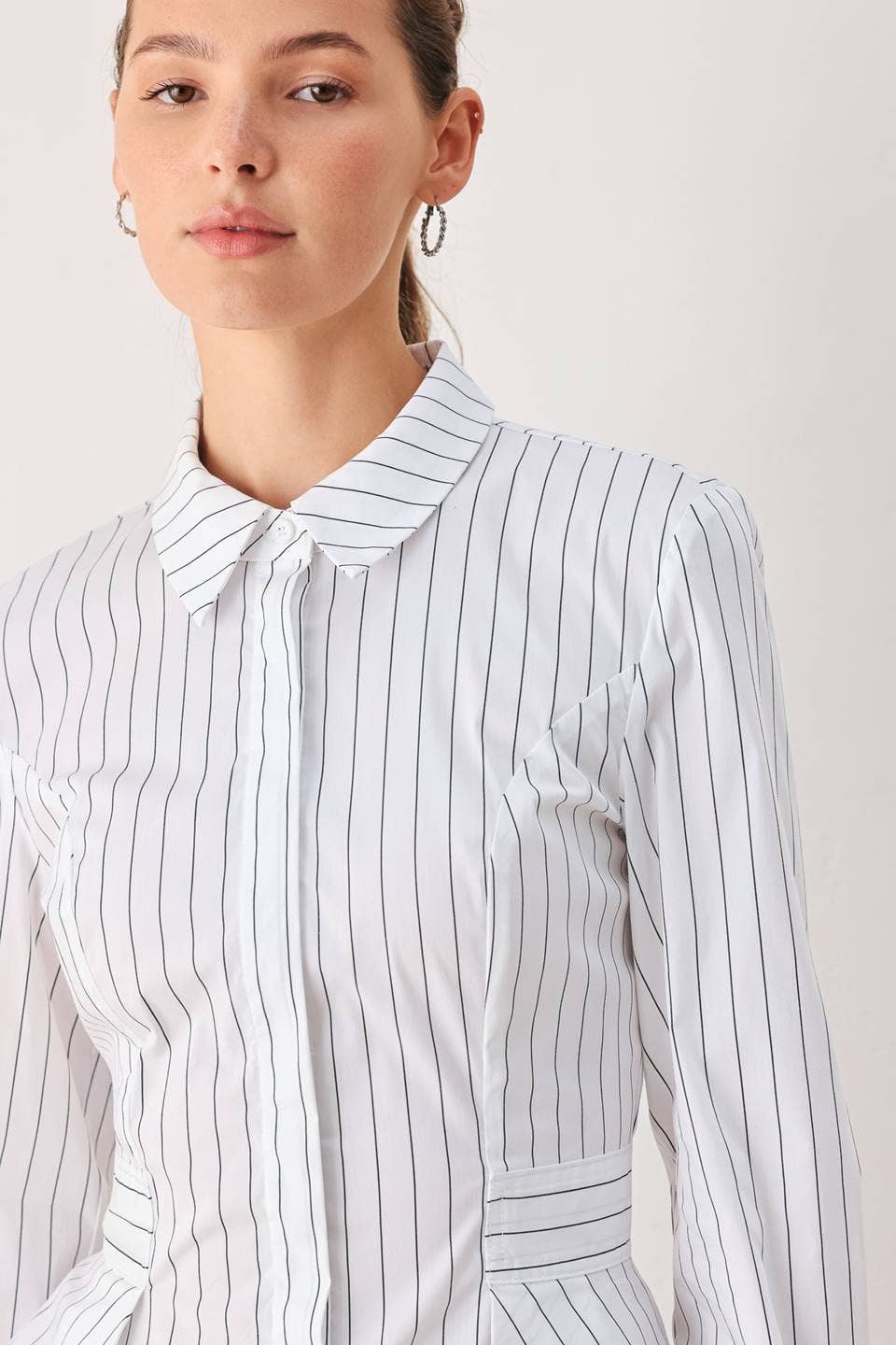 Valencia Stripe Peplum Blouse