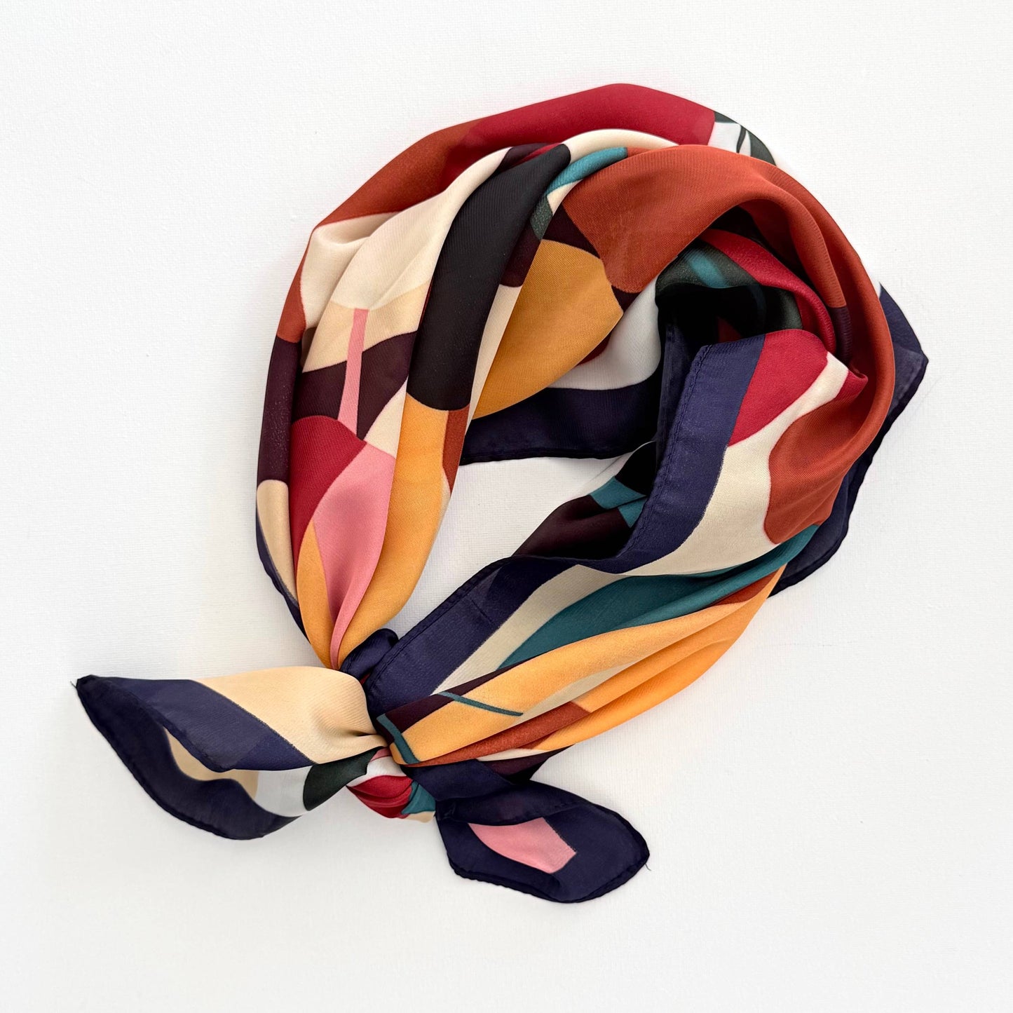 Vintage Oversized Flowers Square Scarf