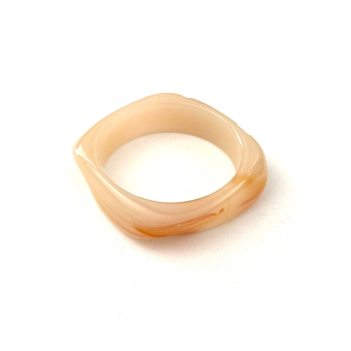 Swirl Acrylic Bangle Jewellery | Cream