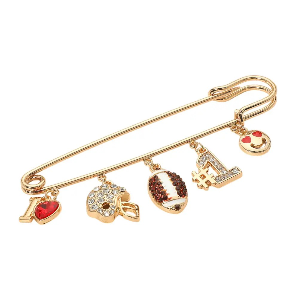 Football Pin Brooch